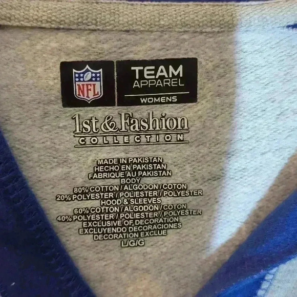 NFL Indianapolis colts sweatshirt, size large, blue and gray - Picture 3 of 8